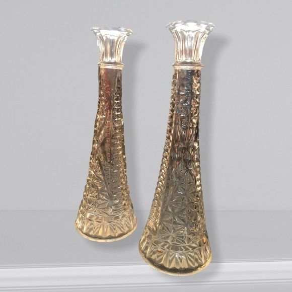 Set of 2 Decorative Glass Vases - Picture 5 of 7